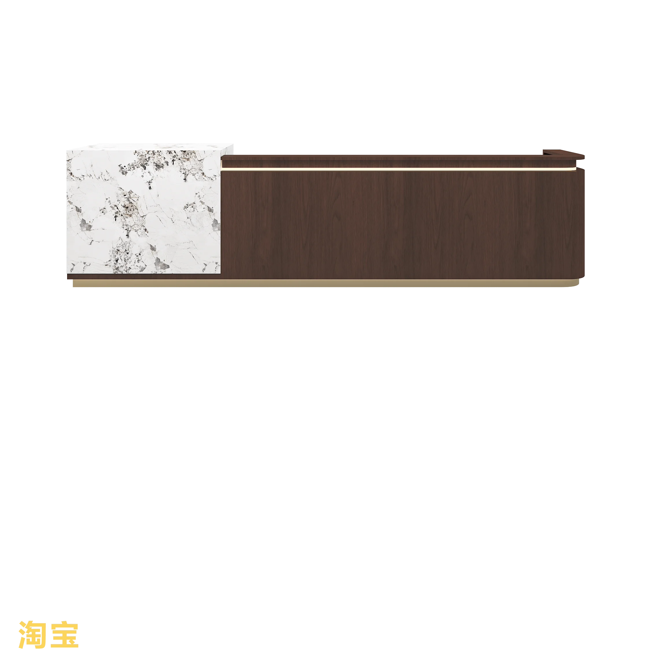 Simple Company Front Desk Reception Desk Hotel Lobby Welcome Desk Training Institution Counter Wood Veneer Bar Checkout Page