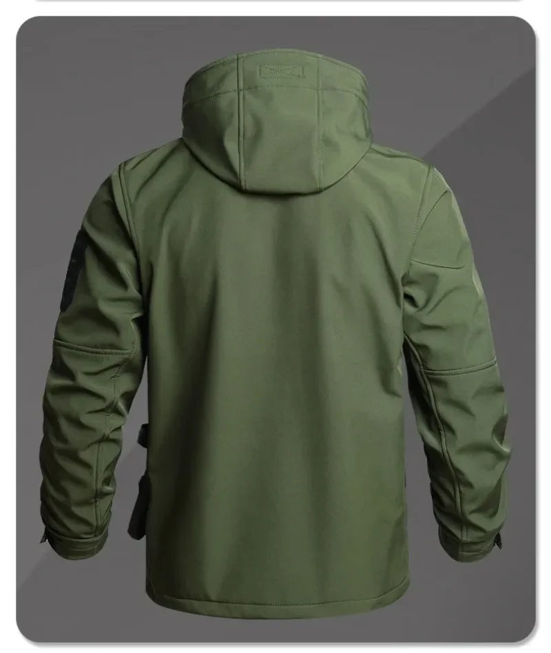 Verstärkter Fleece-Winter-Outdoor-Kletteranzug, Herren-Arbeitskleidung, Wasserdicht, Winddicht, Wärmeisolierend, Zweiteiliges Set, Unisex, Herbst-Winter – Detail 21