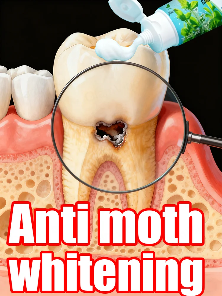 Natural Toothpaste for Brightening Teeth, Removing Stains, Preventing Bore, Protecting Gums, Improving Dark and Yellowing Teeth