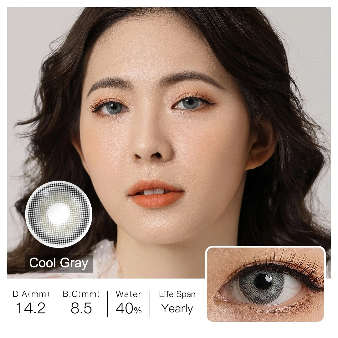 Magister Colored contact lenses for eyes Yearly Use Eye contacts Lens 1 Pair Brown Gray Lenses Beauty Pupilentes Eye Color Lens