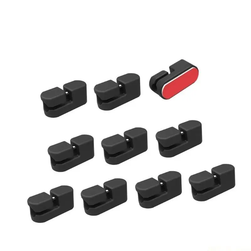 M5TD 10Pcs Cable Clip Cable Holder Multipurpose Cable Management Cable Organizers Set with Adhesive Base for Desk