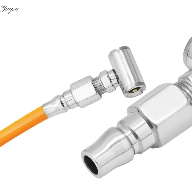 

1 Piece Multifuncton Inflatable Nozzle Quick Connect Replacement Single/Double Head Sliver Motorcycle Tire Inflator Adapter