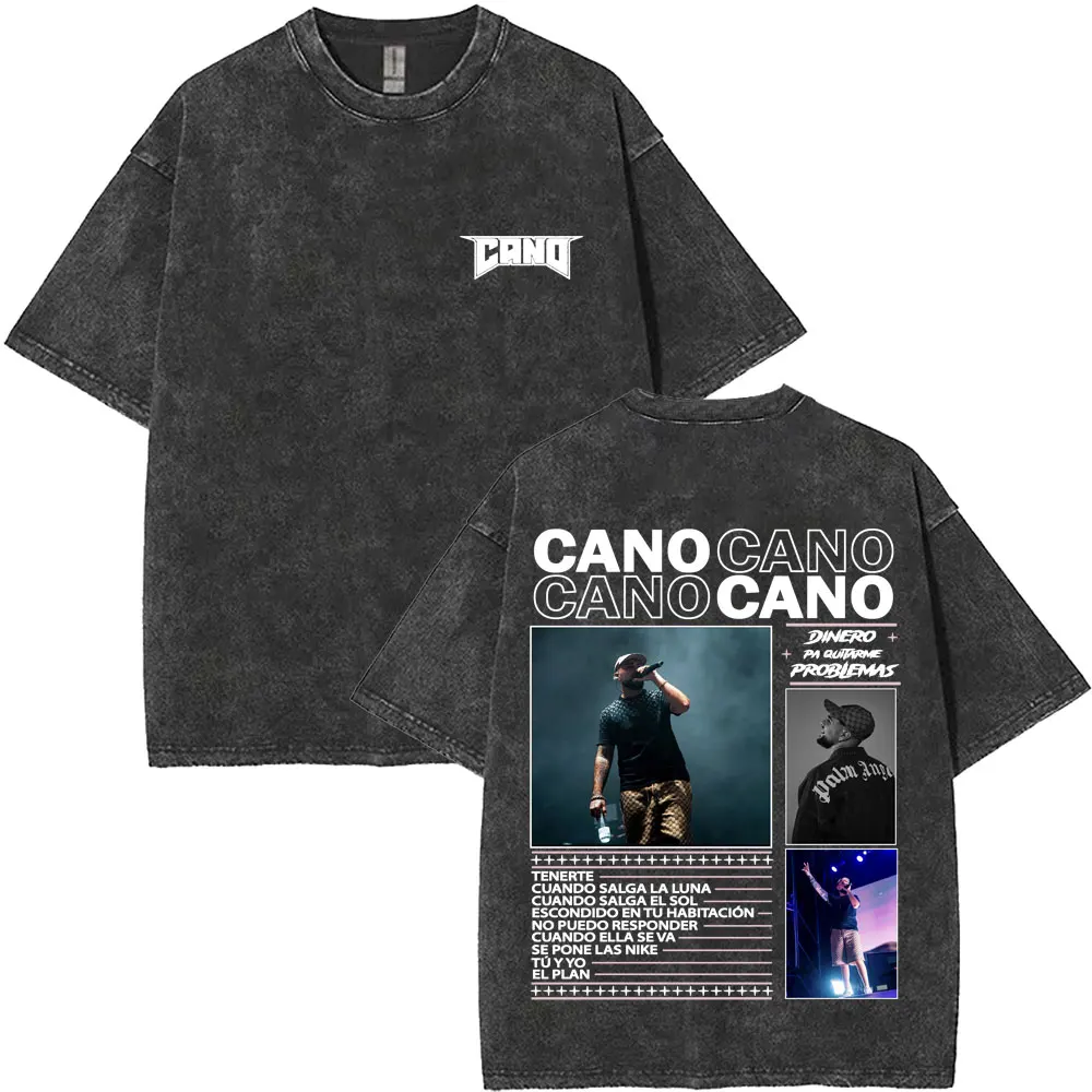 

Rapper Cano Triana Tour Album 2025 Graphic Vintage Washed T-shirt Men Women Fashion Hip Hop Oversized T Shirts Male Casual Tees