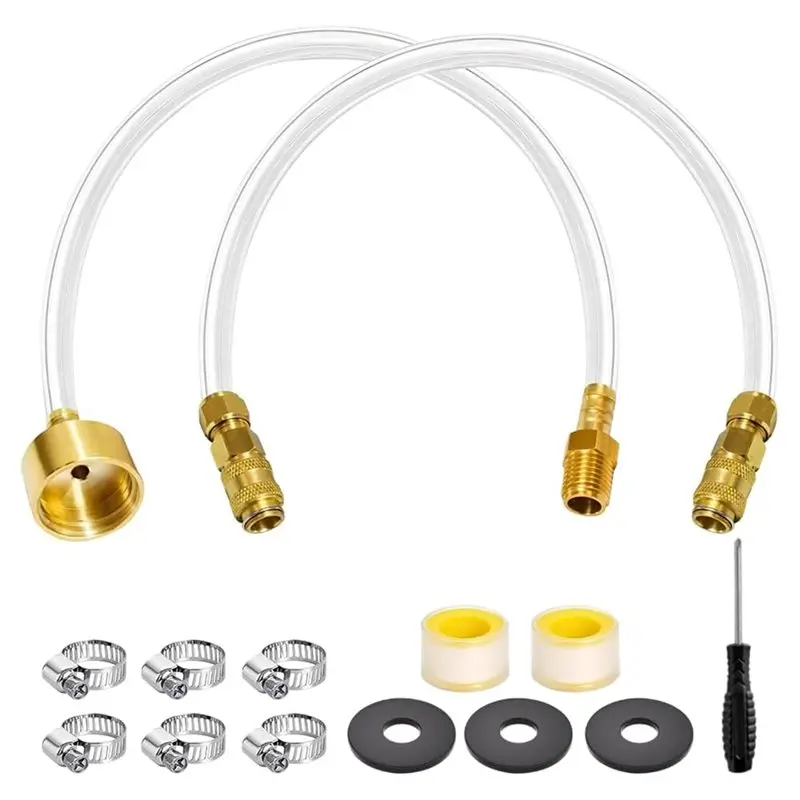 ABHS-Hydraulic Steering Bleed Kit Quick-Connect Leak-Proof Tool Boat Tools Marine Bleeder Tool