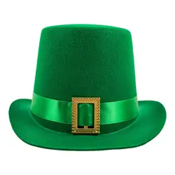 Green Top Hats Tall Felt Top Hat Leprechaun Top Hat ST Patricks Day Hats for Irish Day Masquerade Halloween Costume Party Favors