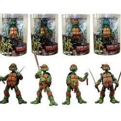 NECA Teenage Mutant Ninja Turtles Anime TMNT Action Figure Collection Doll Model  Birthday Gift For Kids 4pcs/set
