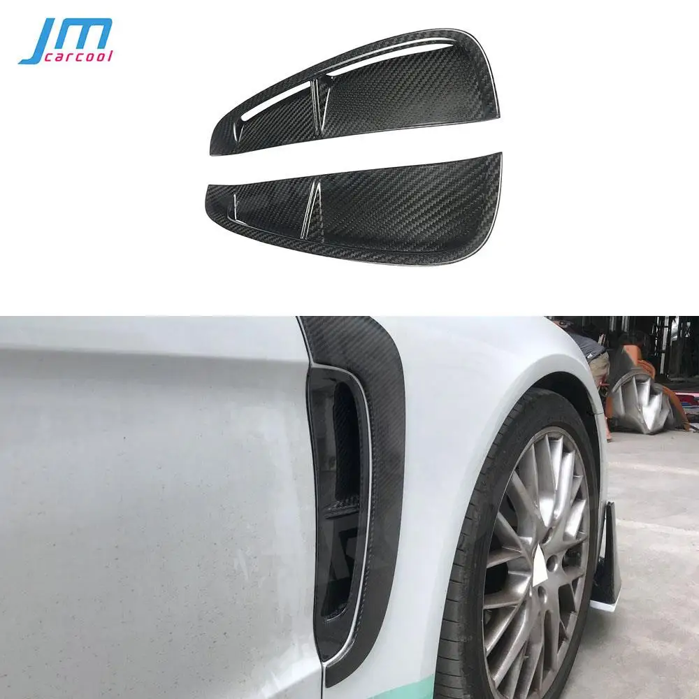 

Fit For Porsche Panamera 971 2017-2019 Front Side Fender Bumper Air Vent Cover Dry Carbon Fiber Fender Mouldings Trim Sticker