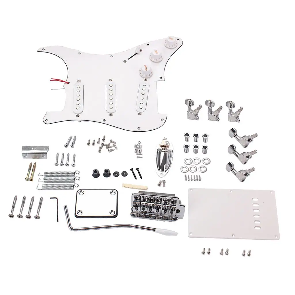 

11 Holes SSS Pickguard Back+Tremolo Bridge System for Electric Guitar