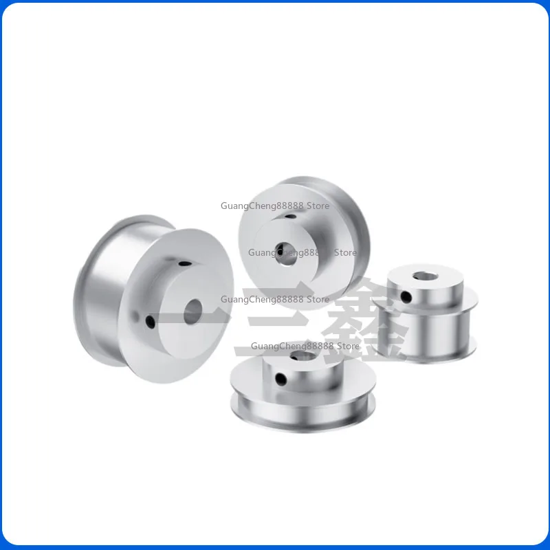 Aluminum Alloy H-slot Flat Pulley with Flange Driver Flat Belt Pulley