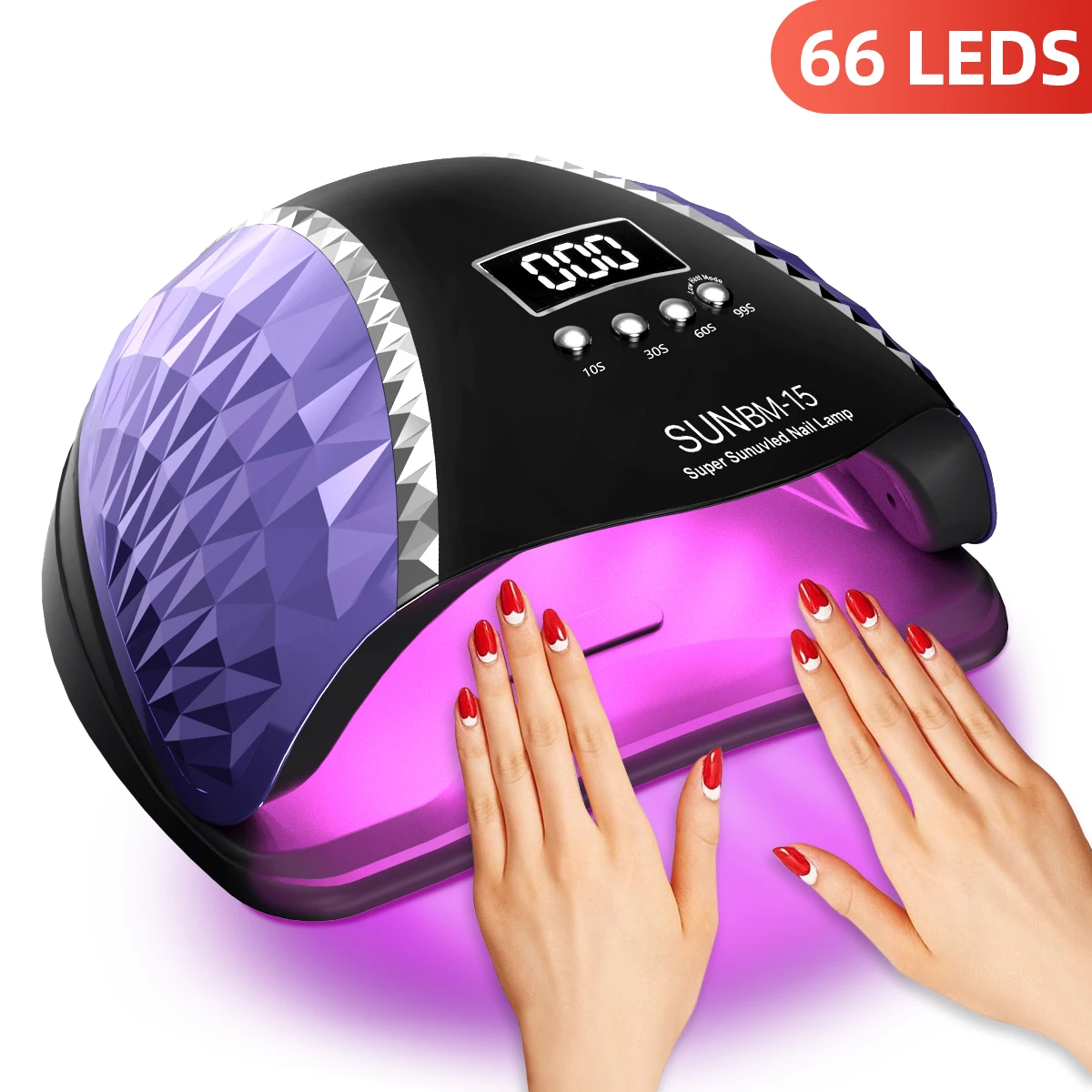 

Powerful UV LED Lamp For Nail Manicure 66 LEDS Gel Polish Drying Lamp With 4 Timer Auto Sensor Professional Nail Equipment Tools