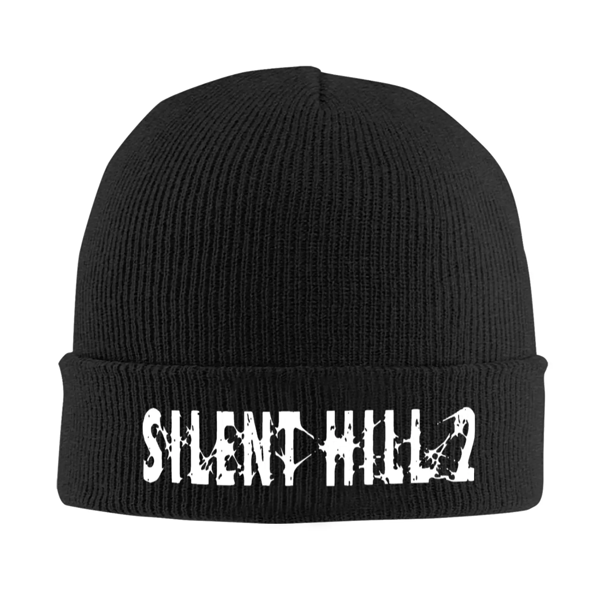 

Female Male Silent Hill Beanie Hats Gaming Gamer Cute Knitting Hat Autumn Kpop Caps Printed Head Wrap Bonnet Hats