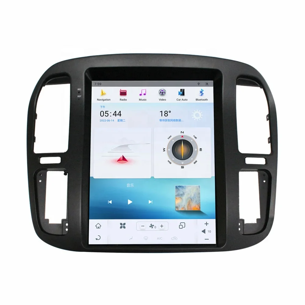 12.1 Inch Car GPS Navigation For TOYOTA LC100 / LEXUS LX470 1999-2002 Android Multimedia Player Stereo Radio Android CarPlay