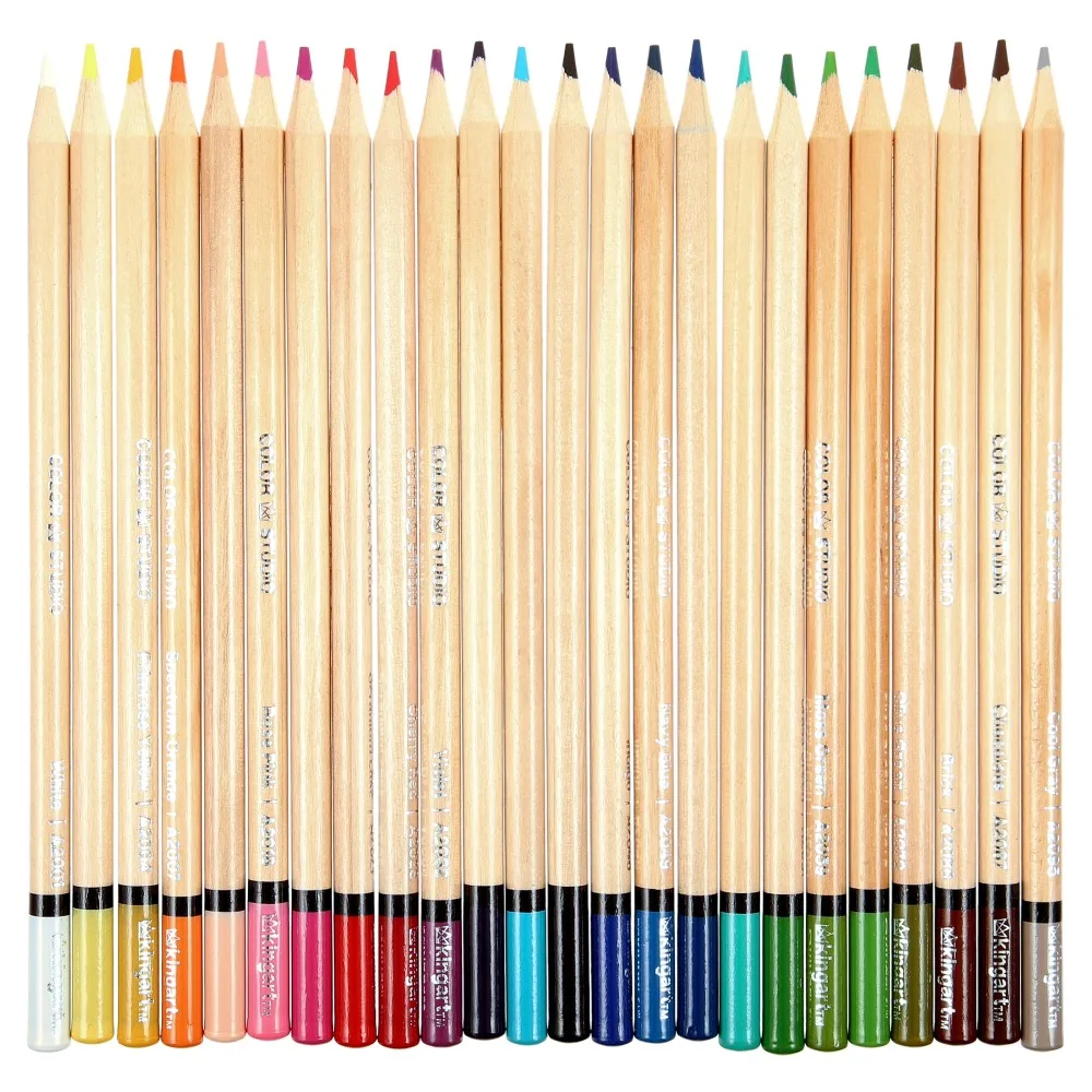 Soft Core Colored Pencils Set 24 Unique Vibrant Colors for Artists Kids Adults Drawing Sketching Shading Blending Art Supplies