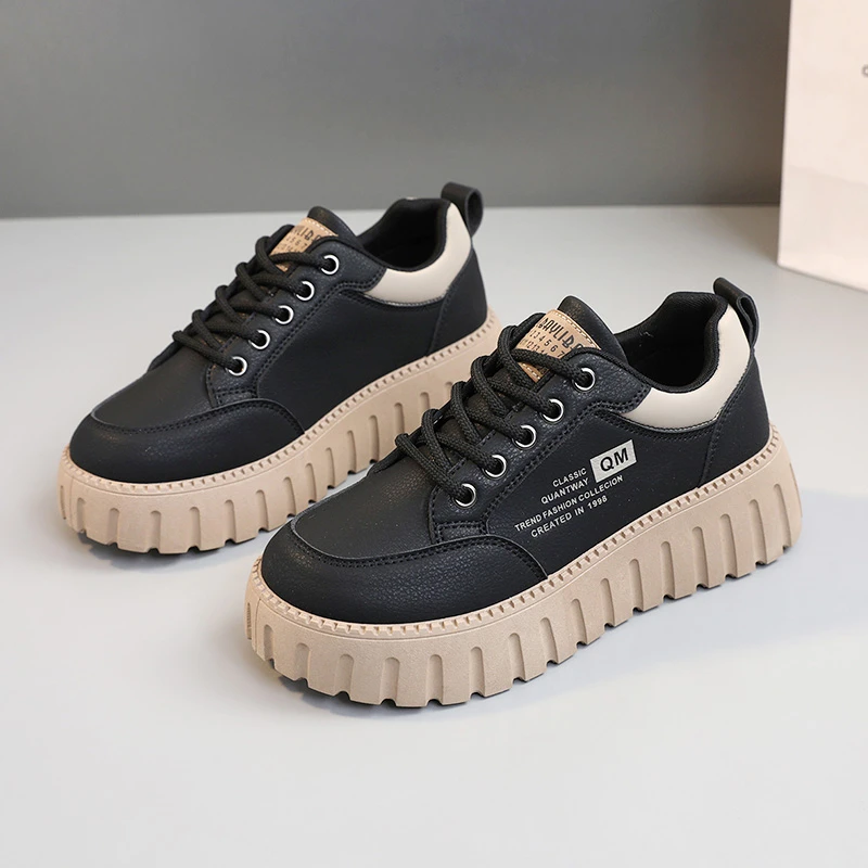 Step on poo feeling sports casual shoes women 2024 new spring all-match student women's shoes platform sole board shoes