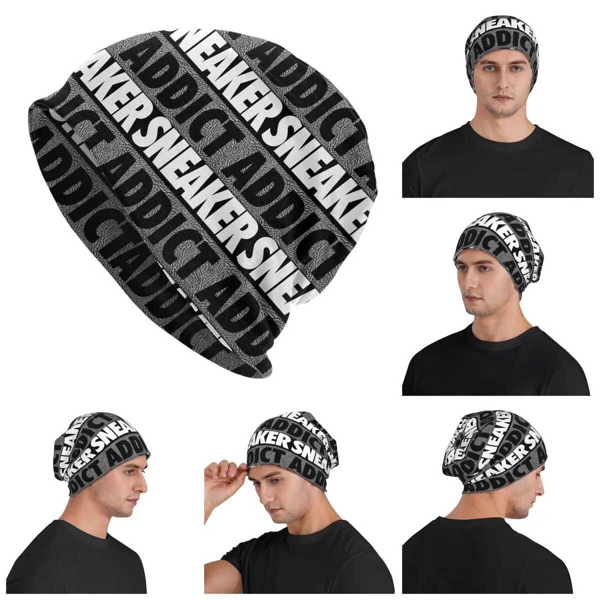 Sneaker Addict Box Skullies Beanies Hats Warm Autumn Winter Outdoor Cap Knitted Bonnet Caps for Unisex Adult