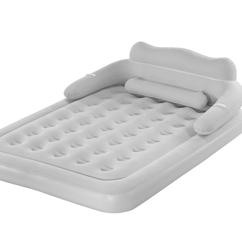 2 Persons Inflatable Mattress Indoor Outdoor Air Cushion 48cm High Bed Camping Folding Home Lazy Laying Soft Skin-friendly