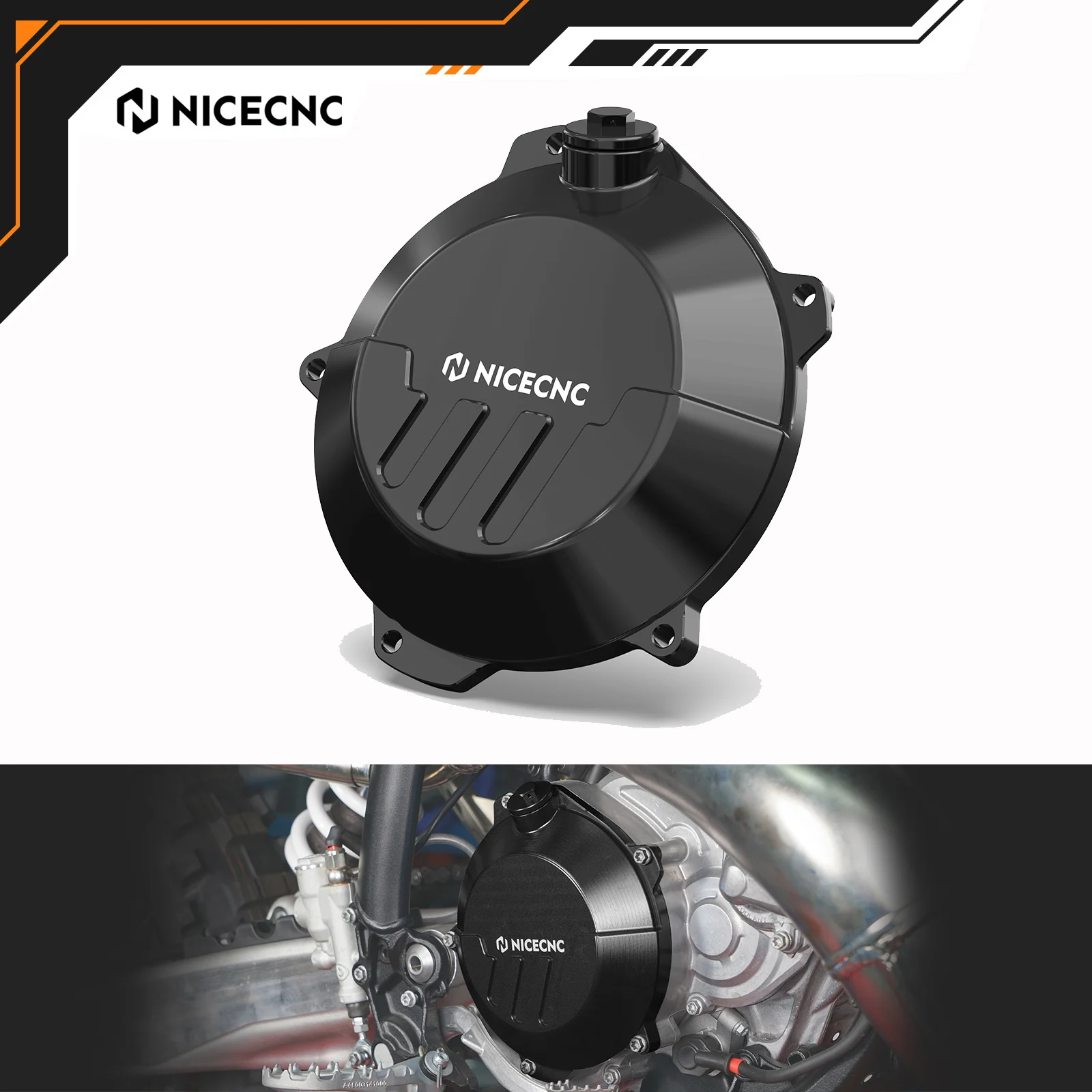 

NICECNC For KTM EXC 300 XCW 250 SX250 XC300 2024-2025 For Husqvarna TE300 TE250 TX300 GasGas EC250 EC300 Reinforced Clutch Cover