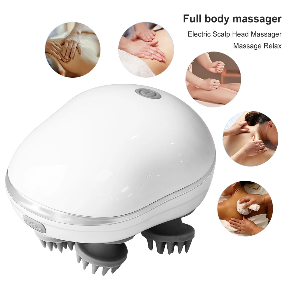 

Electric Scalp Massager Heads Scalp Kneading Vibrating Massage Device Rechargeable Relaxing Body Massage Remove Muscle Tension