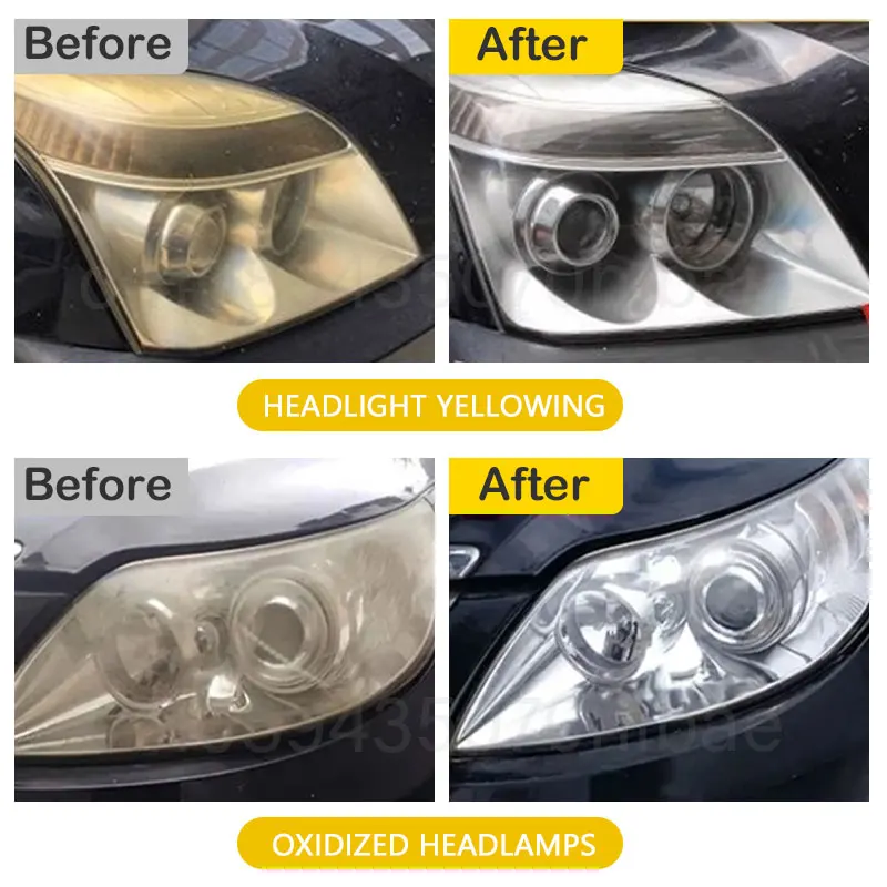 Car Headlight Restoration Polishing Kits Headlamp Scratch Remover Repair Cleaning Paste Remove Oxidation Headlight Polish Liquid image 3
