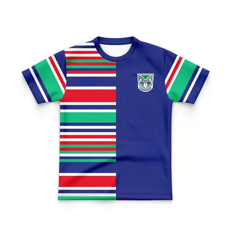 Camiseta masculina de guerreiros da Nova Zelândia 2024, polo tradicional infantil