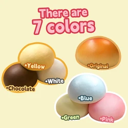 Mantou-Squishy Stress Relief Toy, Cute Chinese Big, Soft, Slow-Rising Cheese, Multiple Colors Available, 1Pc