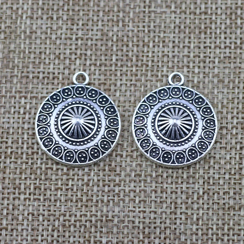 10 sztuk 22*25mm mieszany stop antyczne srebro kolor Wicca Charms bransoletka w stylu vintage wisiorek akcesoria dla majsterkowiczów tworzenia biżuterii