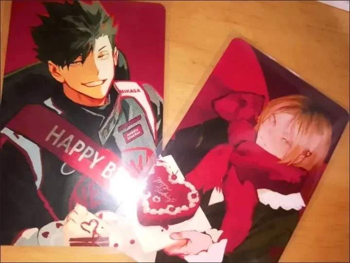 Kozume Kenma marcapáginas de Anime coreano, tarjeta pequeña de 3 pulgadas, Lomo Kuroo Tetsurou, papelería para niños, colección de mensajes, regalo