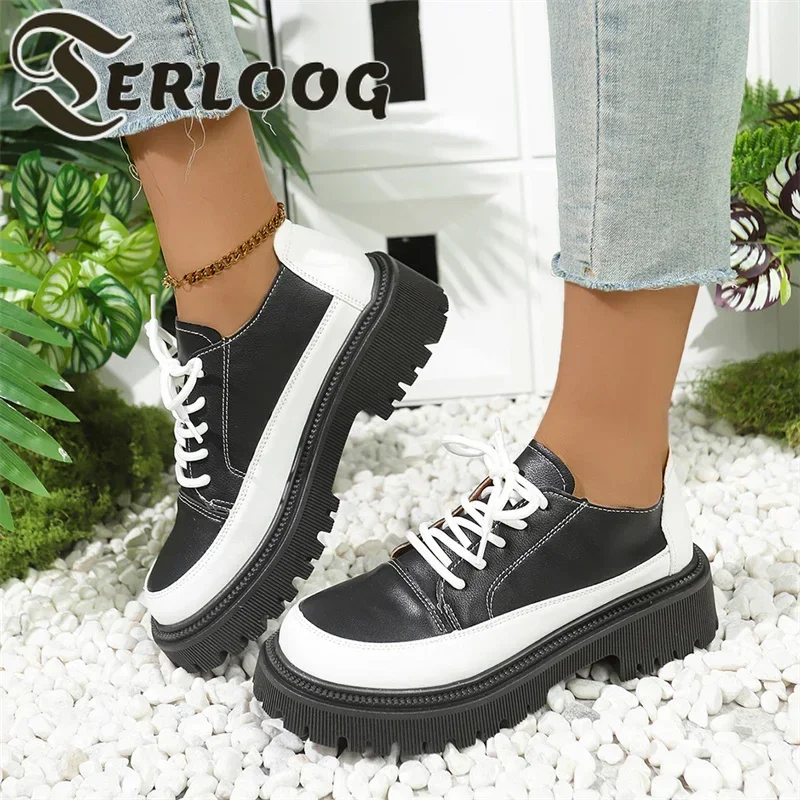 

Wedges Platform Shoes Women Sneakers Spring New 2025 Fashion Lace-up Sports Shoes Woman Casual Shoes Lady Walking Mujer Zapatos