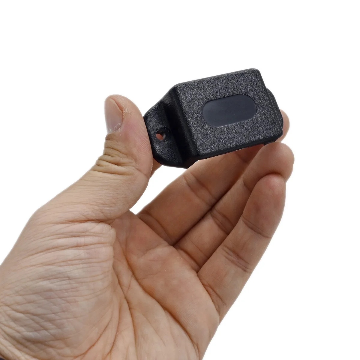 Black Walkie Talkie Hanger Holder, Ham Radio Microphone Clip Bracket with Screws & Foam Pad, Drill Mount Stable Mic Hook