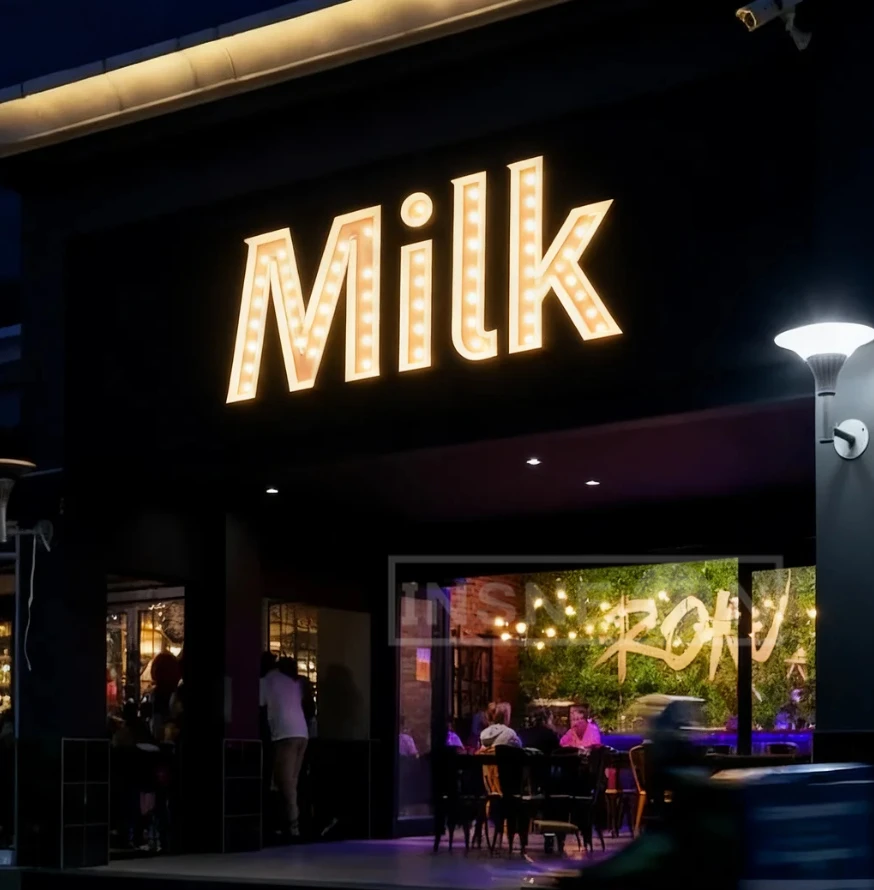 ป้ายไฟอักษรโลหะวินเทจแบบกำหนดเอง, ป้ายไฟธุรกิจแบบกำหนดเอง เหมาะสำหรับตกแต่งร้านค้า ป้ายไฟติดผนังแบบกำหนดเอง