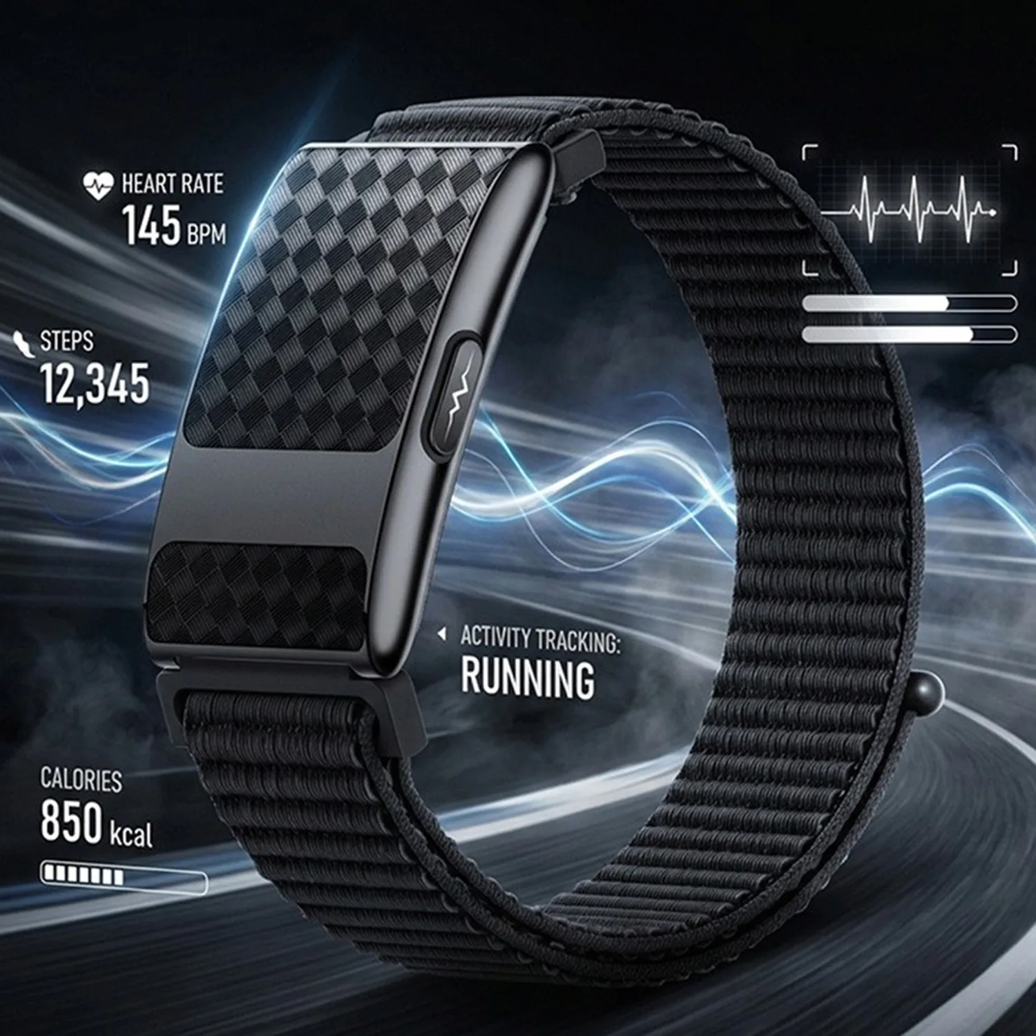 Waterproof Smart Bracelet Without Screen Sleep Oxygen Health Sports Business Wristband Vibration Reminder Outdoor GPS Trajectory