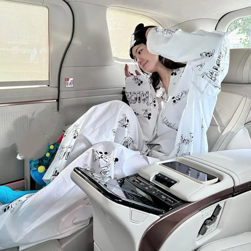 Conjunto de pijamas de manga larga para mujer, pantalones nuevos japoneses, moda para el hogar, cárdigan, conjunto de dos piezas, dulce primavera y otoño