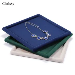 Velvet Jewelry Display Tray Ring Ear Studs Storage Tray Necklace Bracelet Pendant Storage Display Tray