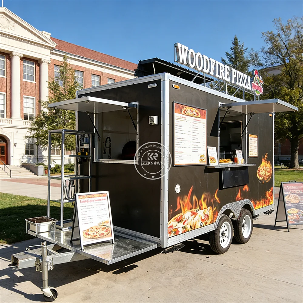 

Deluxe Ice Cream Truck Outdoor Hot Dog Fast Food Trailer Coffee Burger Trailer Mobile Food Truck Fully Equipped