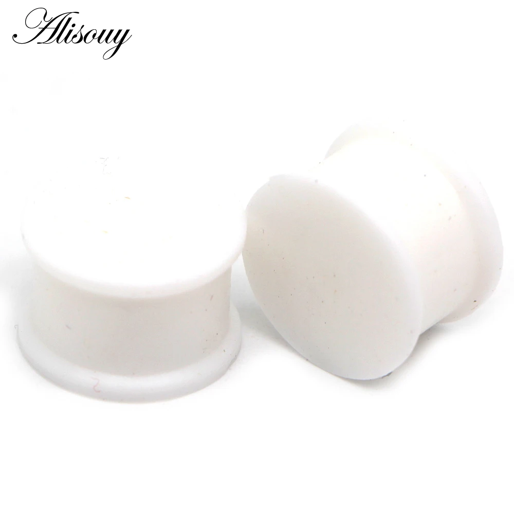 Alisouy Ear plugs High Quality luminous Thin Silicone Flexible Body piercing Jewlery Skin Plugs Ear Studs Ear stretcher