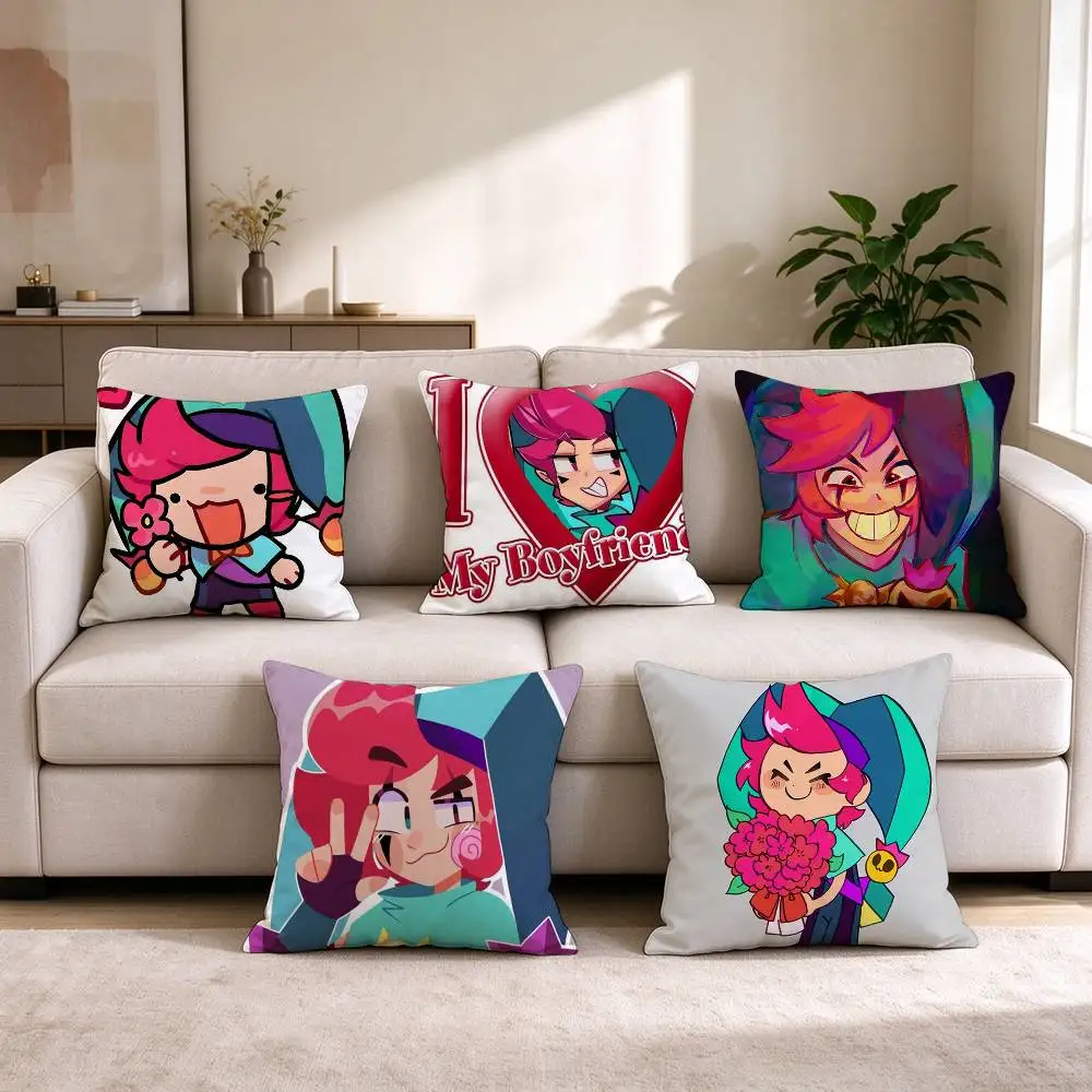 C-Chester G-Game Laser  Pillow Case Square Double-Sided Sofa Cushion Cover Bedroom Bedside Pillow