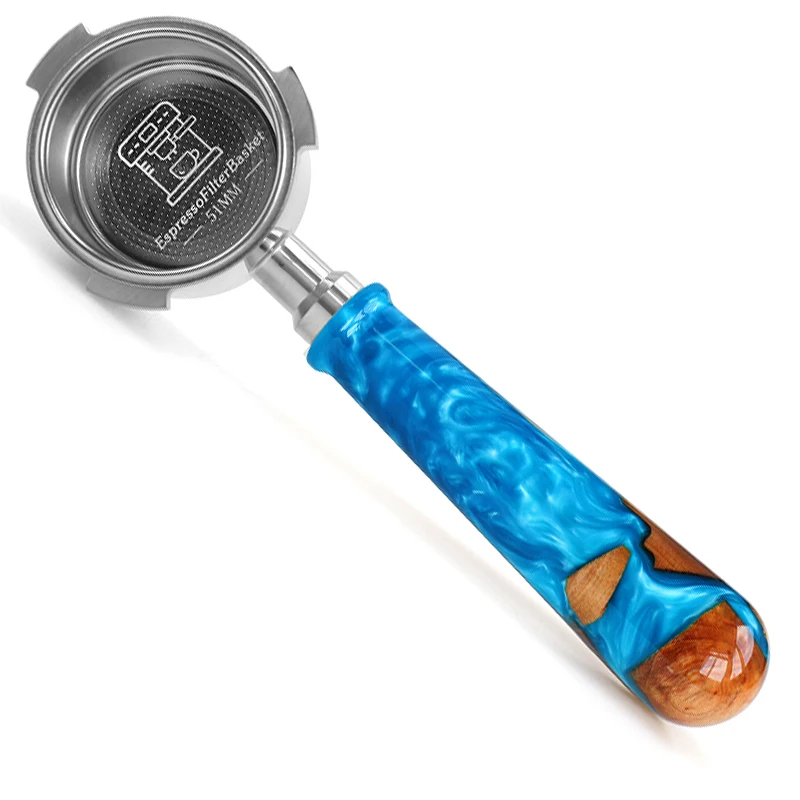 Portafiltro sin fondo para café, doble boquilla, 54mm, acero inoxidable, accesorios para máquina de café expreso Breville serie 8, herramientas para barista