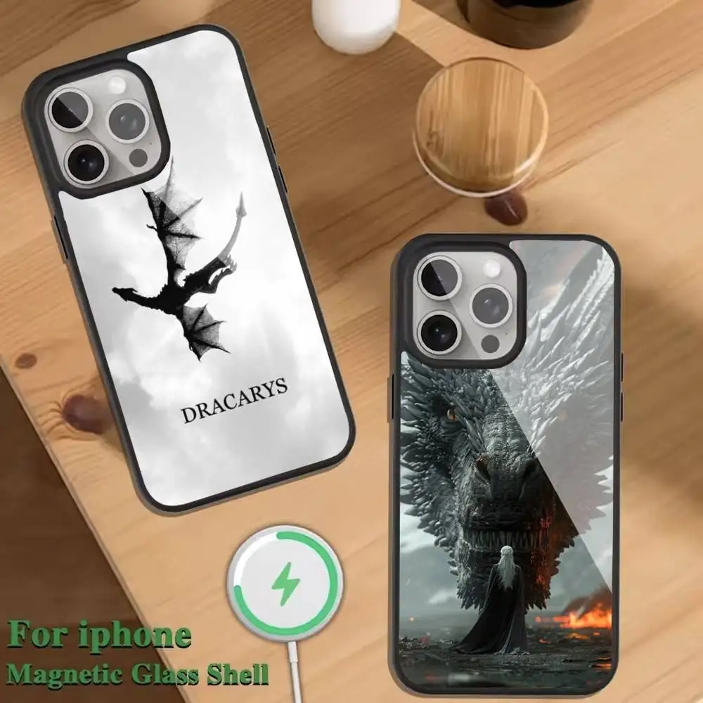 

Epc S-Song of Ice and F-Fire Phone Case For Magnetic Wireless Charge Cover For iphone 16 15 14 13 12 11 Pro Max Plus Coque