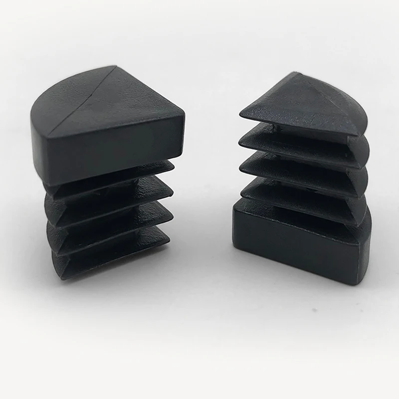 18/25/30/35/40mm Sector PE Plastic Black Blanking End Caps Furniture Leg Tube Pipe Inserts Plugs Bung Decorative Dust Cover