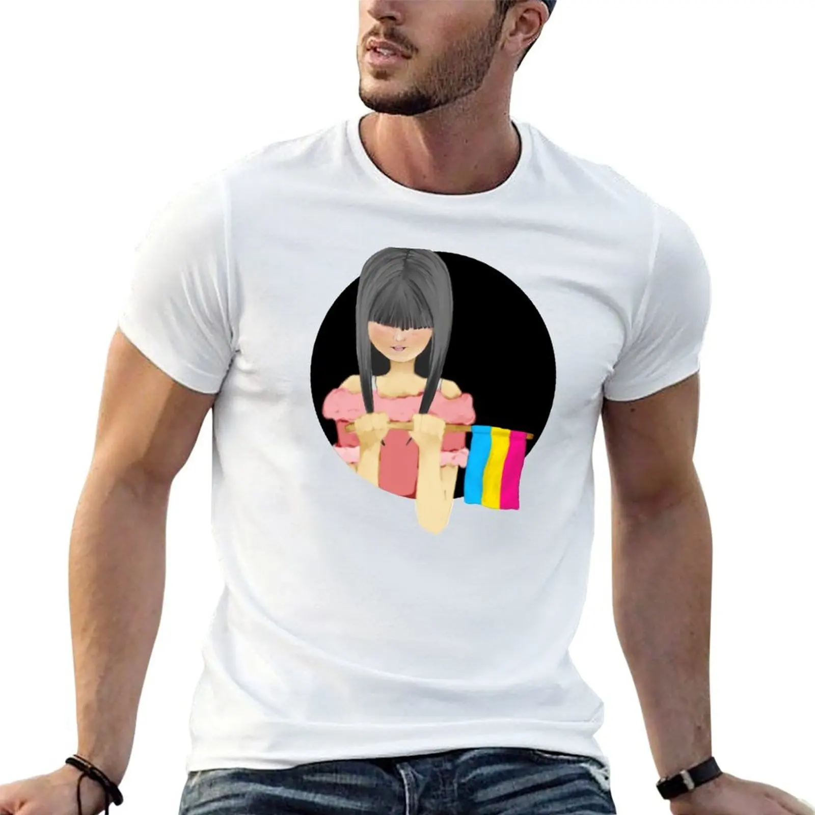 

g for t holding man Flag man shirts man cotton Pan men shirt T-Shirt t cotton t shirt blushing