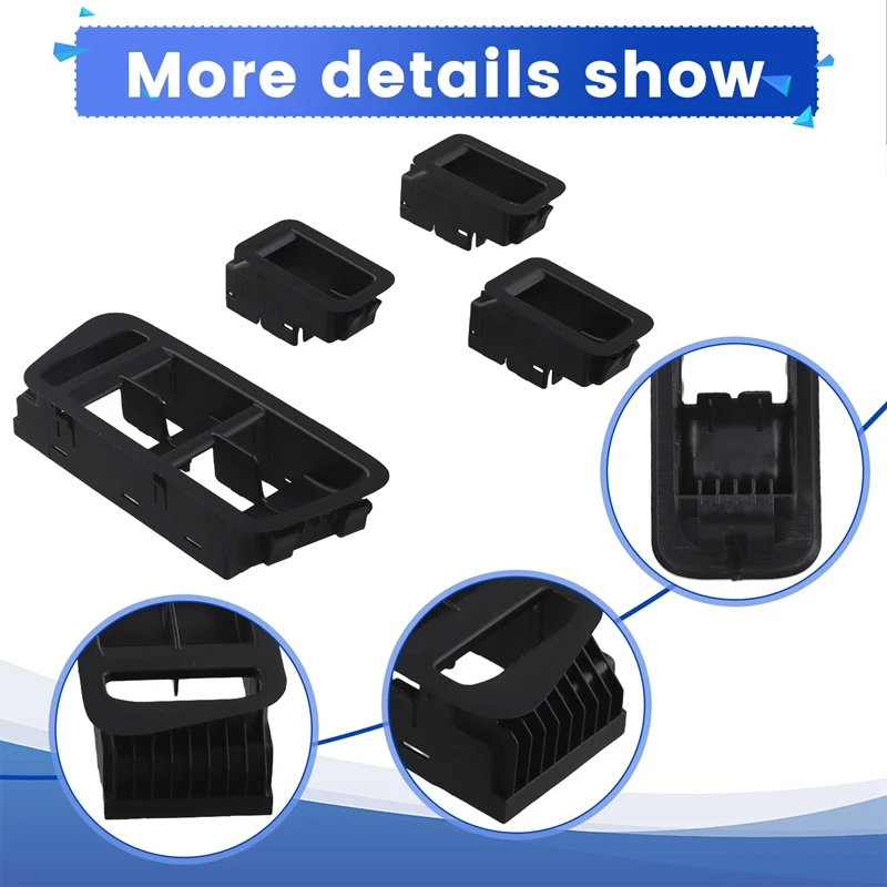 4Pcs/Set Front Rear Door Window Switch Trim Panel 5G0868345 5G0867255 For VW GOLF MK7 Electric Window Switch Frame