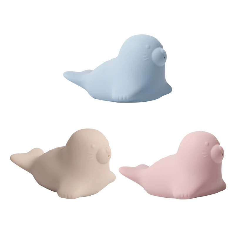 Montessori Boy And Girl Silicone Sea Lion Bear Bath Toys For Babies Enjoy A Happy Bath While Playing And Having A Great Time