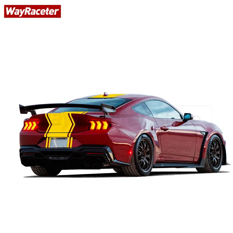 Car Hood Engine Cover Vinyl Matte Black Bonnet Stripes Roof Trunk Sticker For Ford Mustang Dark Horse GT 2024 2025 Accessories