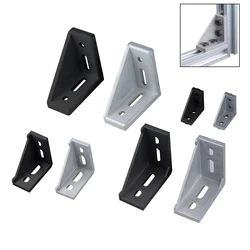 10/5Pcs Single Corner Bracket 2040 3060 4080 4590 Fitting Angle Corner Aluminum L Connector Fastener For CNC 3D Printer Frame