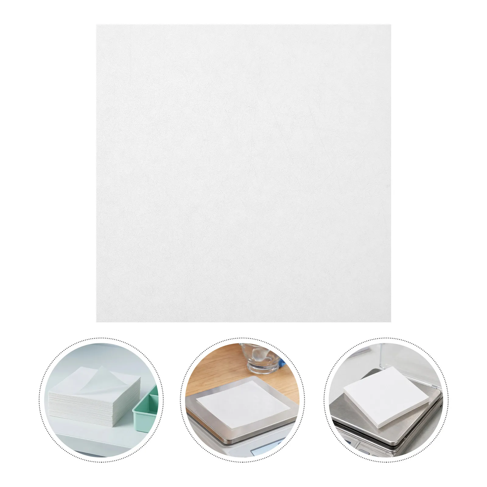 500Pcs Smooth Square Weighing Paper Double Sided Non Stick for Lab Analytical Balance Sample Measurement Bearing Weighing Paper