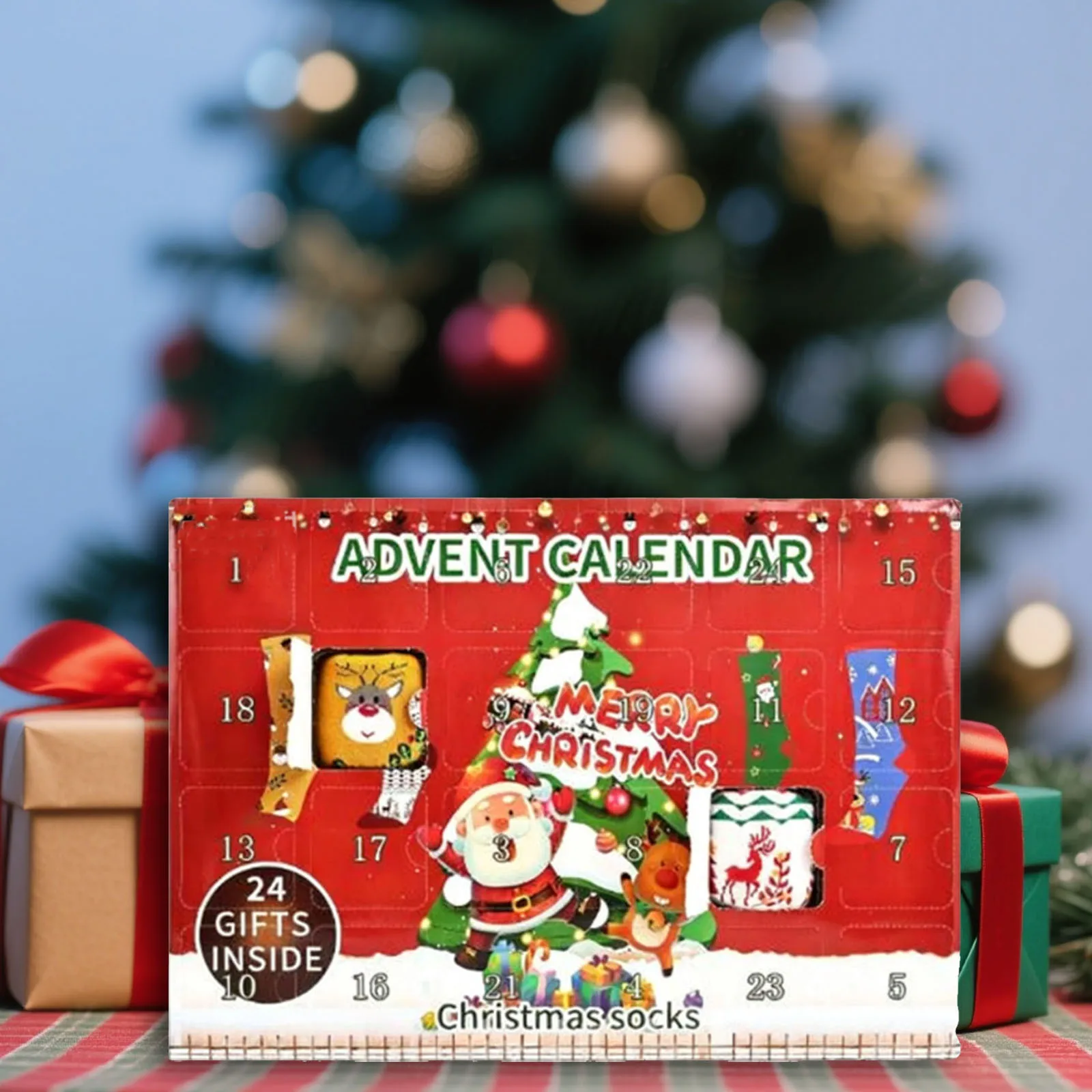 Compte à rebours de noël, calendrier au chocolat, chaussettes de père noël adaptées à diverses rassemblements et fêtes, comme minuterie, sable de salle de classe