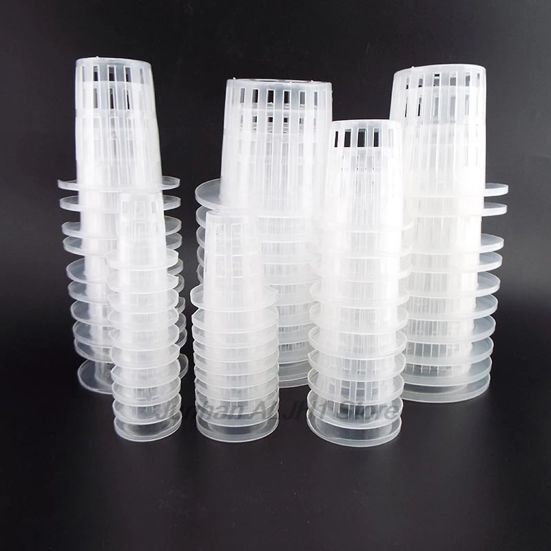 10Pcs Hydroponic Net Cup Plastic Basket Aeroponic Vegetable Grow Pot F1