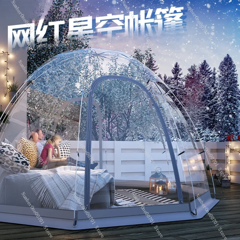 Outdoor Bubble House Starry Sky Tent Open-Air Transparent Tent Restaurant Sunshine Room Yurt Farmhouse