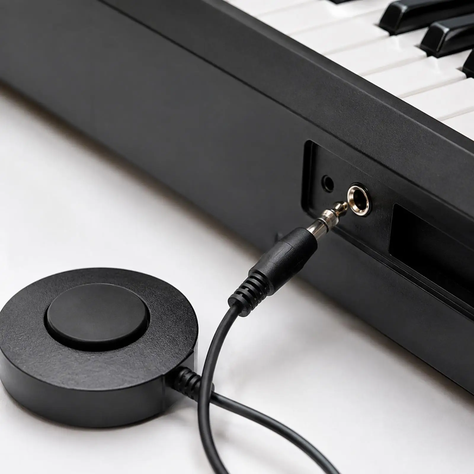 Universal Piano Sustain Pedal for Yamaha Casio Keyboard with Long Cable Compact Size Black Design