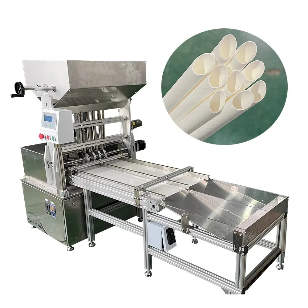 Automatic Paper Straws Bevel Cutting Machine High Speed Angle Straws Making Machine